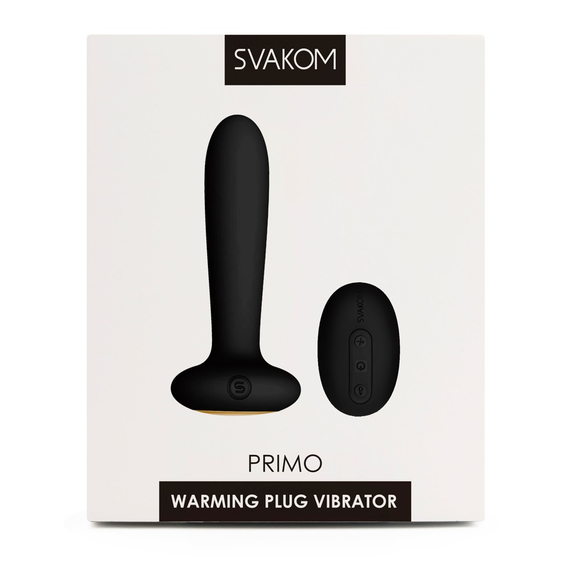 Svakom Primo - akkus, vízálló, melegítős análvibrátor (fekete)