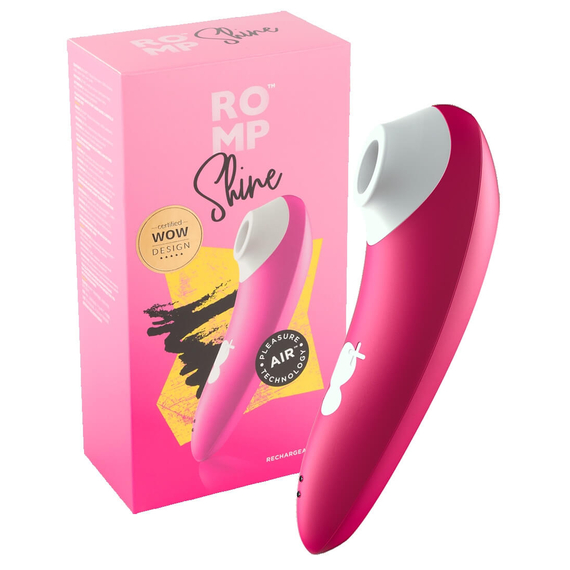 ROMP Shine - akkus, vízálló léghullámos csiklóizgató (pink)