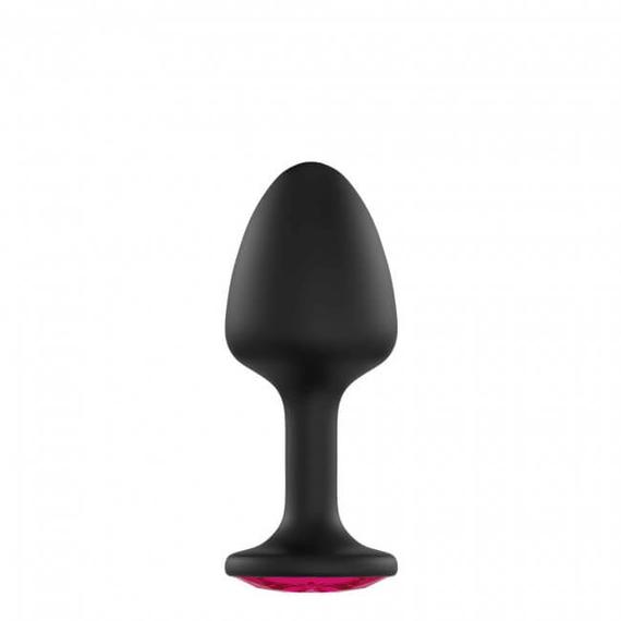 Dorcel Geisha Plug Ruby XL - pink köves anál dildó (fekete)