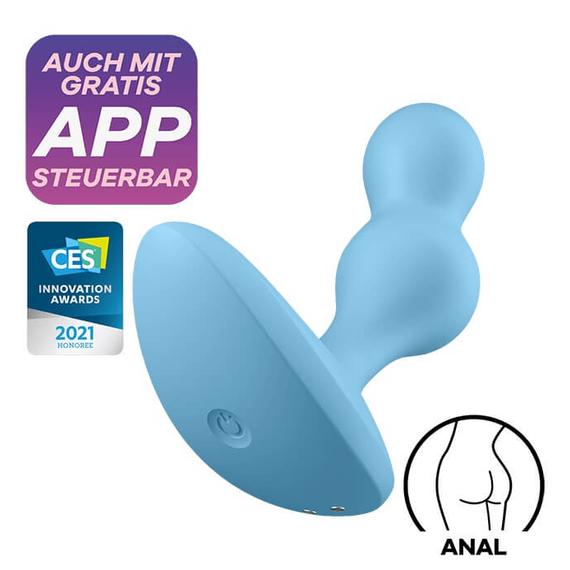 Satisfyer Deep Diver - okos, akkus, anál vibrátor (kék)