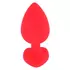 Kép 3/8 - You2Toys Plug Large - fekete köves, szíves anál dildó (piros) - nagy