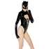 Kép 7/8 - Black Velvet - hosszúujjú Batwoman body (fekete)