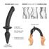 Kép 2/6 - Strap-on-me Swith Semi-Realistic S - 2in1 szilikon dildó (fekete)