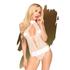 Kép 1/3 - Penthouse Perfect Lover - csipkés, nyakpántos body (fehér) - S/M