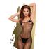 Kép 1/3 - Penthouse Dark Wish - sávos, nyitott, necc overall (fekete) - S-L