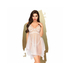 Kép 1/2 - Penthouse Naughty Doll - aszimmetrikus, csipkés ruha tangával (fehér) - S/M