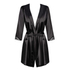 Kép 2/4 - / Obsessive Satinia Robe - rövid szatén köntös tangával (fekete)
