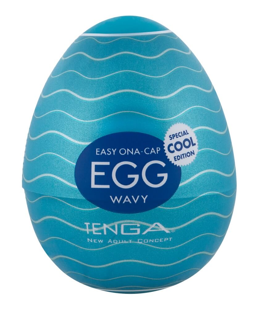TENGA Egg Wavy II Cool - maszturbációs tojás (1db)