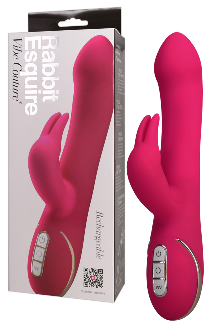 Vibe Couture Esquire - Nyuszis, forgó vibrátor (pink)