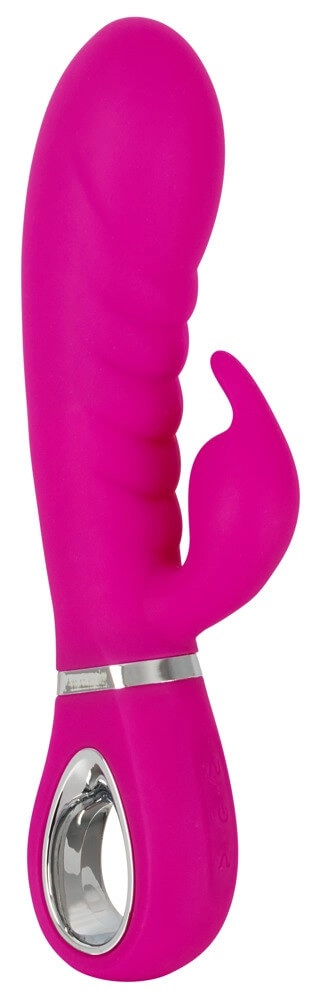 XOUXOU - akkus, csiklókaros, bordás vibrátor (pink)