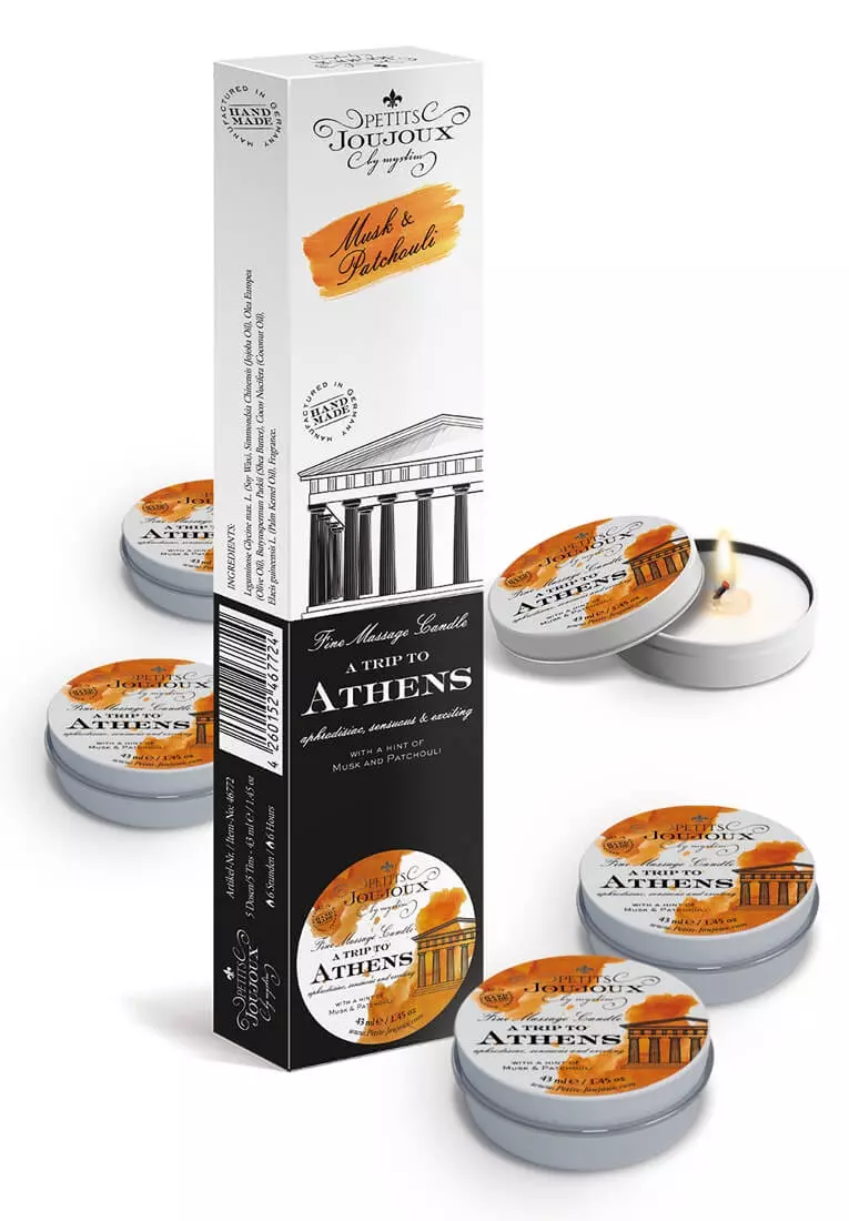 Petits Joujoux Athens - masszázsgyertyák - pézsma-parfüm (5 x 43ml)