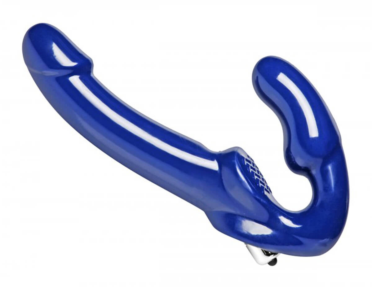 Strap U Revolver II - tartópánt nélküli felcsatolható vibrátor (kék)