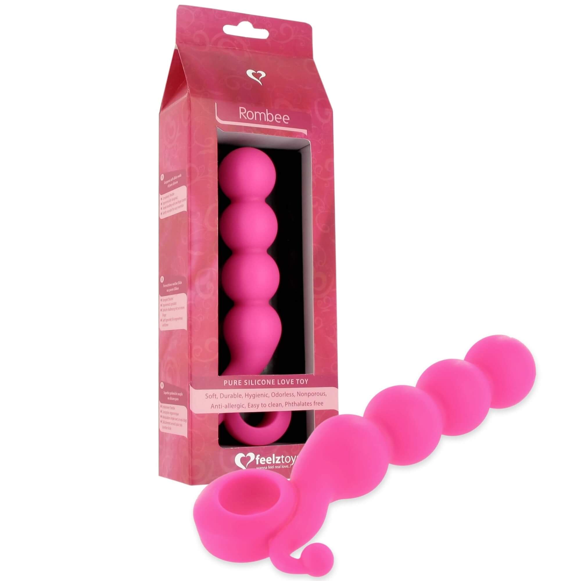 FEELZTOYS Rombee - 4 golyós anál bot dildó (pink)