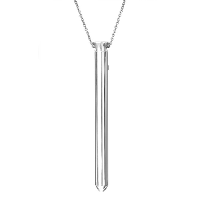 Vesper - luxus vibrátor nyaklánc (ezüst)